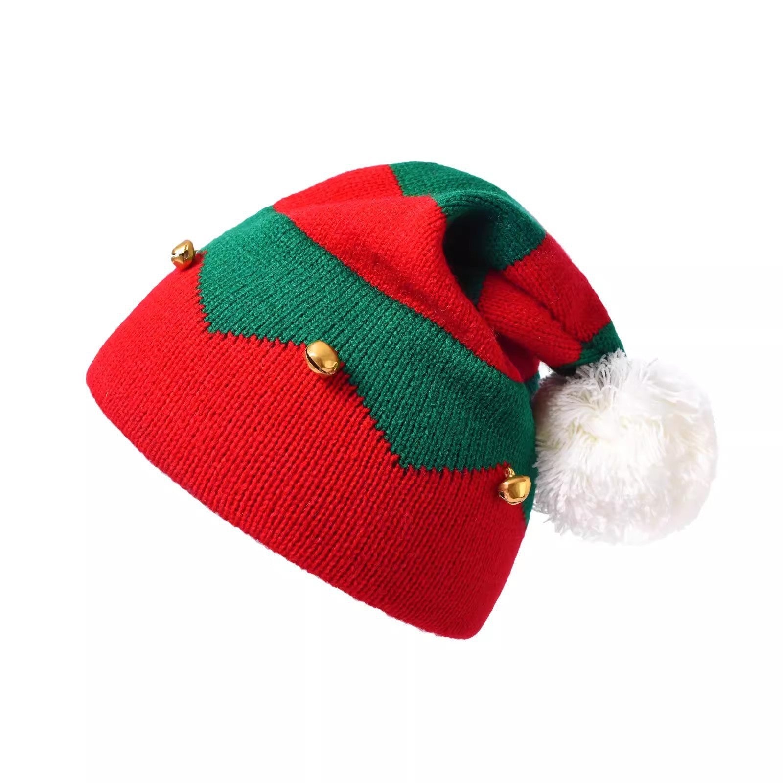 Wholesale Christmas hat with bells   knitted wool hat